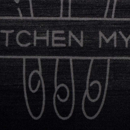 Kitchen Rug Black 300 x 60 cm Velvet