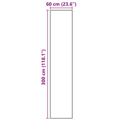 Kitchen Rug Black 300 x 60 cm Velvet