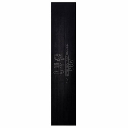 Kitchen Rug Black 300 x 60 cm Velvet