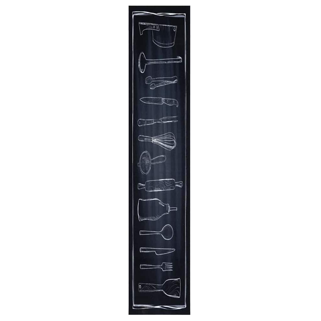 Kitchen Mat Toile Black 300 x 60 cm Velvet