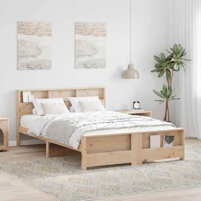 Bed Frame with Headboard Brown 160 x 200 cm Solid pine wood