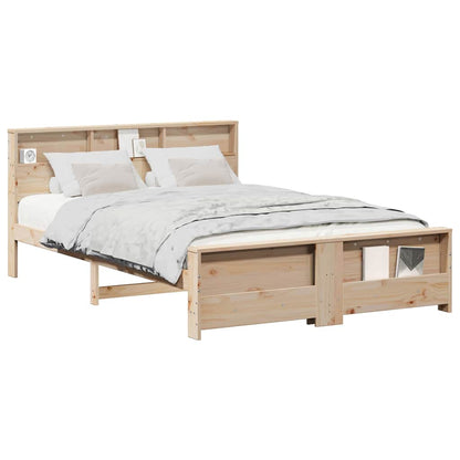 Bed Frame with Headboard Brown 160 x 200 cm Solid pine wood