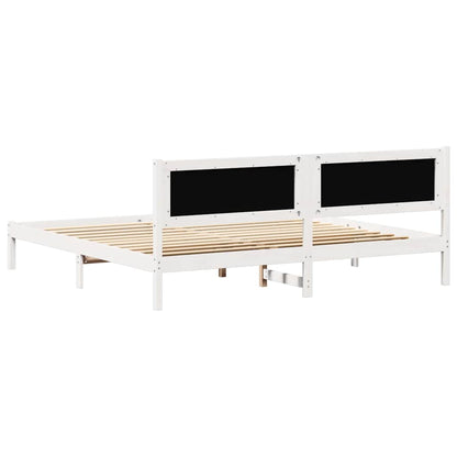 Bed Frame Light Grey 200 x 200 cm Solid Pine Wood