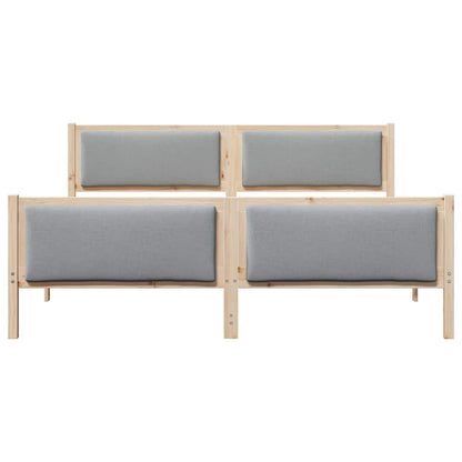 Bed Frame with Headboard Light Grey 200 x 200 cm Fabric