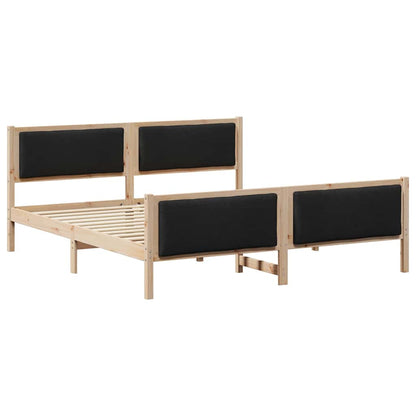 Bed Frame with Headboard Black 180 x 200 cm Fabric