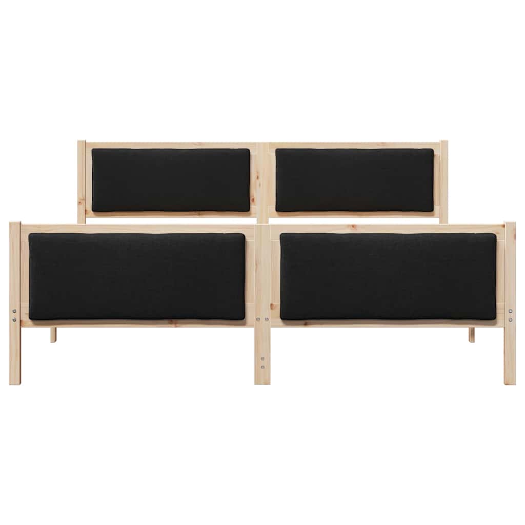 Bed Frame with Headboard Black 180 x 200 cm Fabric
