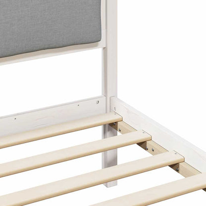 Bed Frame with Headboard Light Grey 160 x 200 cm Fabric