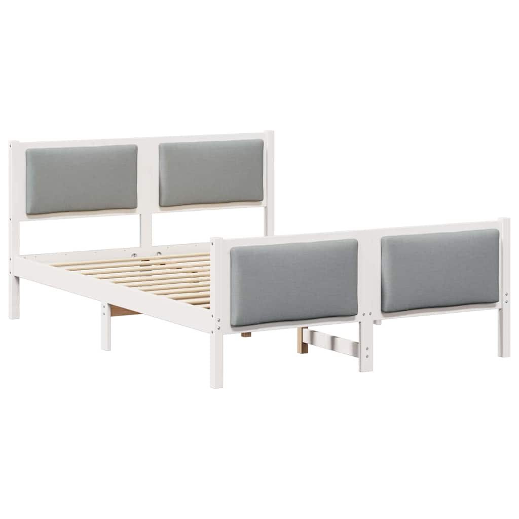 Bed Frame with Headboard Light Grey 160 x 200 cm Fabric