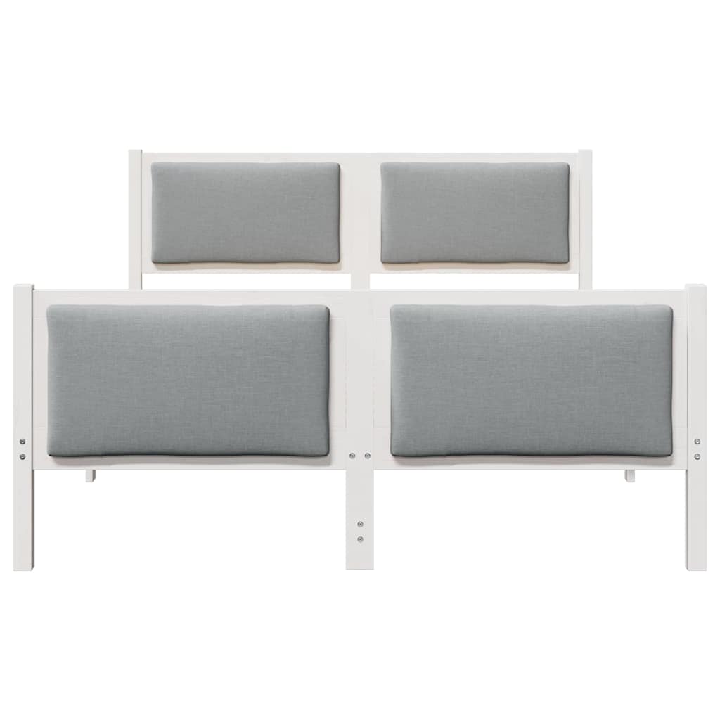 Bed Frame with Headboard Light Grey 160 x 200 cm Fabric