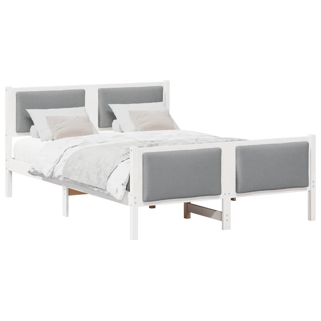 Bed Frame with Headboard Light Grey 160 x 200 cm Fabric