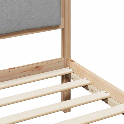 Bed Frame with Headboard Light Grey 150 x 200 cm Fabric