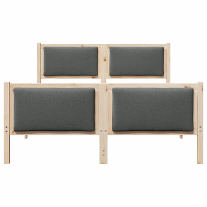 Bed Frame with Headboard Dark Grey 150 x 200 cm Fabric