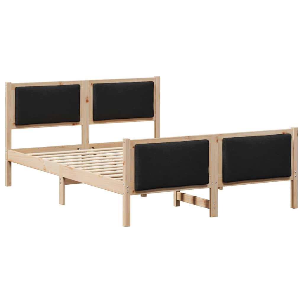 Bed Frame with Headboard Black 140 x 200 cm Fabric