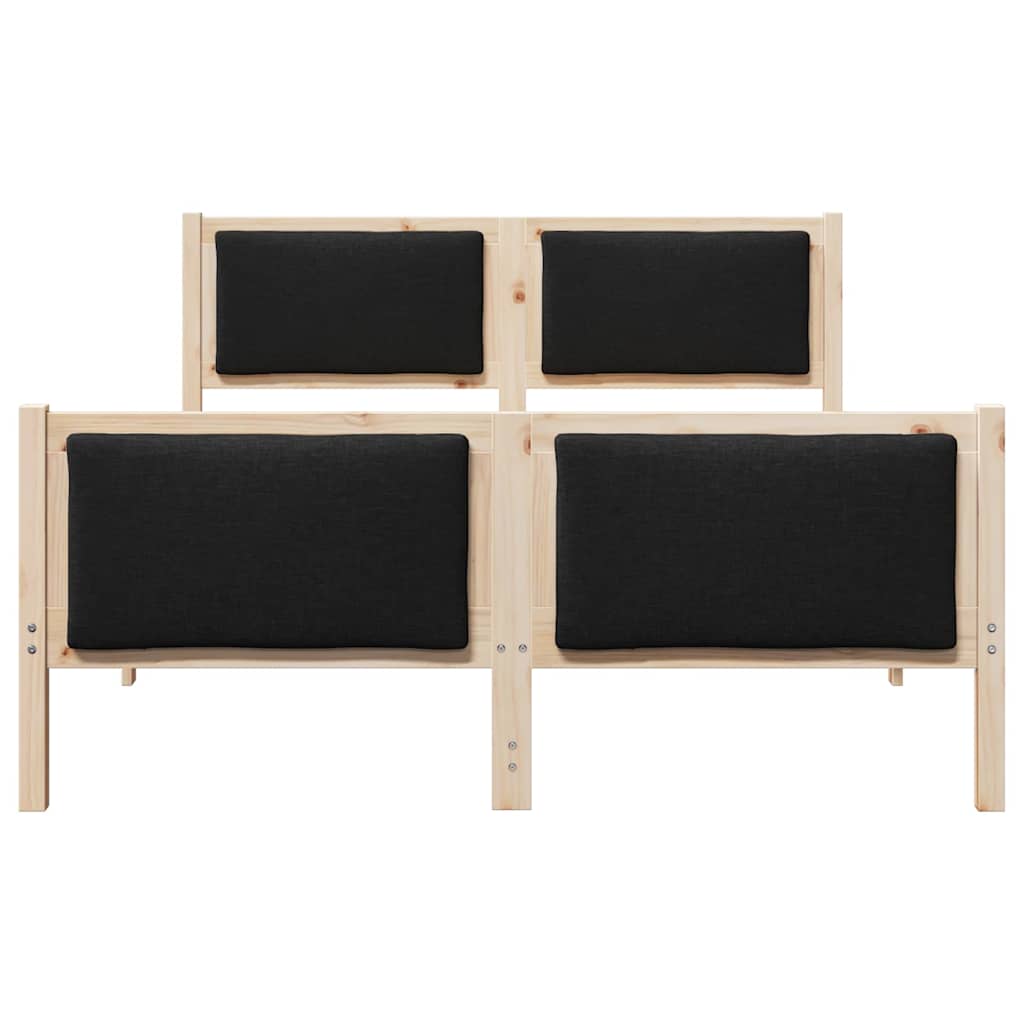 Bed Frame with Headboard Black 140 x 200 cm Fabric