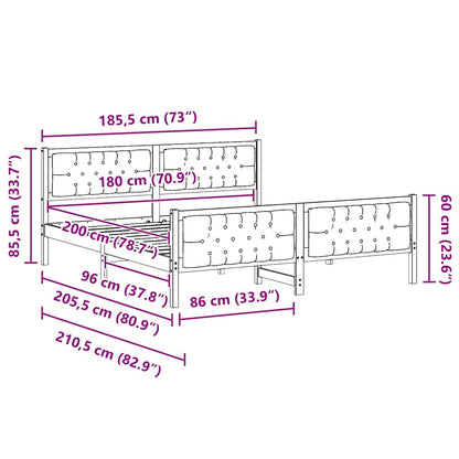 Bed Frame Light Grey 180 x 200 cm Solid Pine Wood