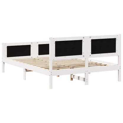 Bed Frame Light Grey 140 x 200 cm Solid Pine Wood