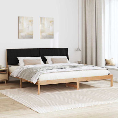 Bed Frame with Headboard Brown 200 x 200 cm Solid Pine Wood
