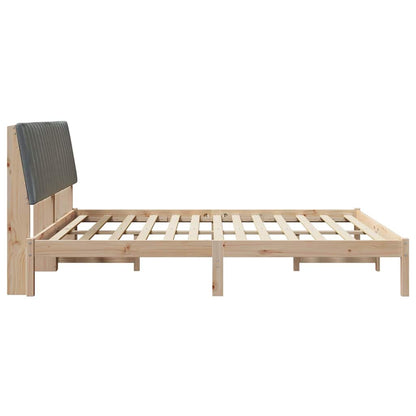 Bed Frame with Headboard Brown 180 x 200 cm Solid Pine Wood