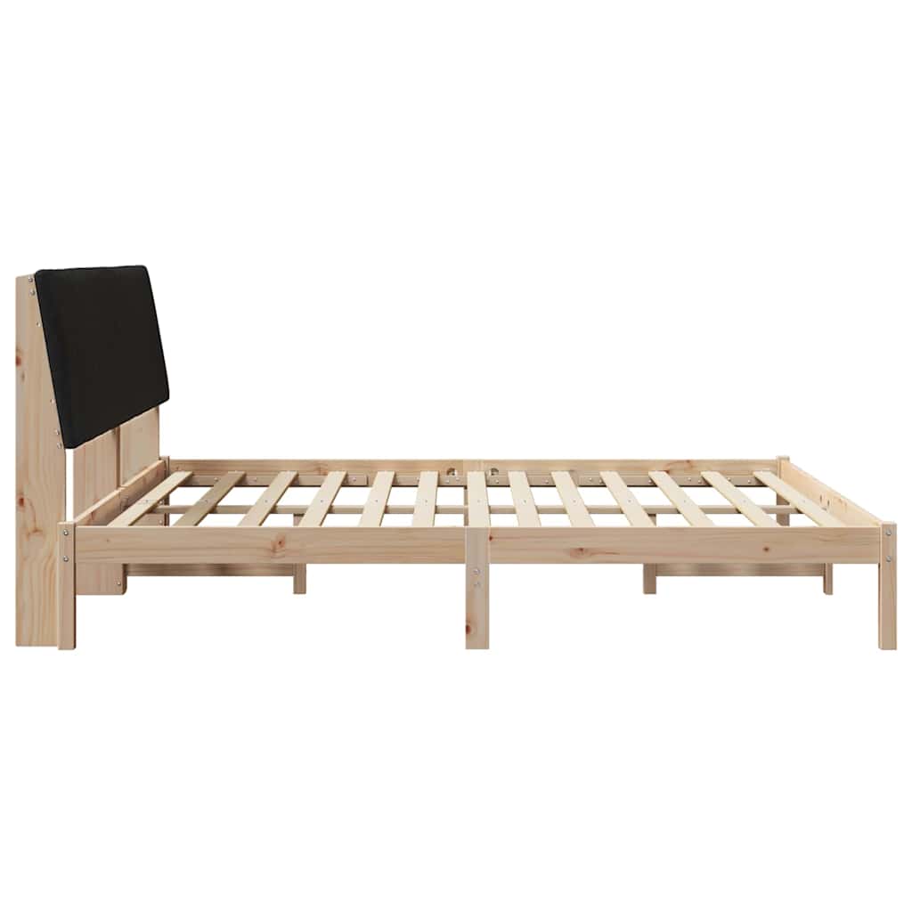 Bed Frame with Headboard Brown 180 x 200 cm Solid Pine Wood