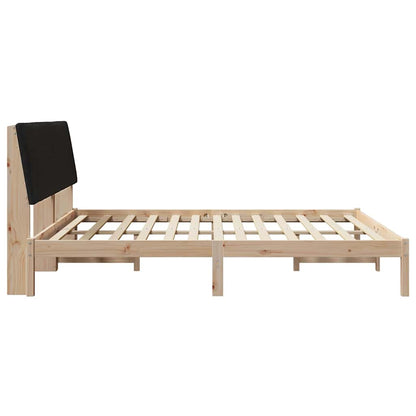 Bed Frame with Headboard Brown 180 x 200 cm Solid Pine Wood