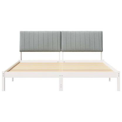 Bed Frame Light Grey 180 x 200 cm Solid Pine Wood