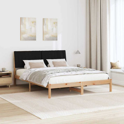 Bed Frame with Headboard Brown 160 x 200 cm Solid Pine Wood