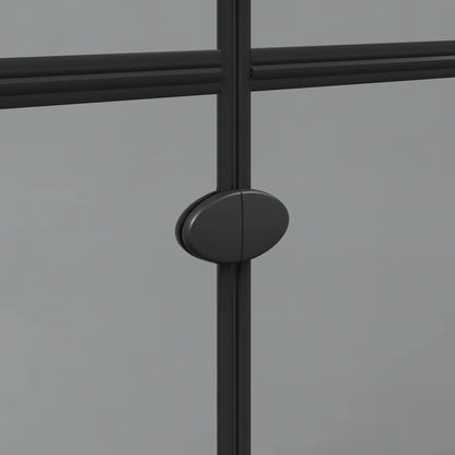 Walk-in shower wall Black and dark transparent 70 x 190 cm