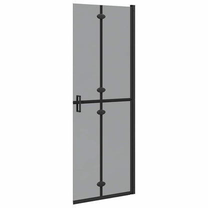 Walk-in shower wall Black and dark transparent 70 x 190 cm