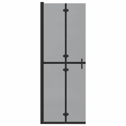 Walk-in shower wall Black and dark transparent 70 x 190 cm