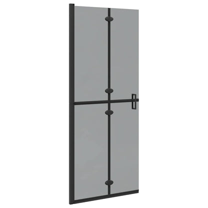 Walk-in shower wall Black and dark transparent 80 x 190 cm