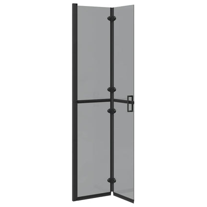 Walk-in shower wall Black and dark transparent 80 x 190 cm