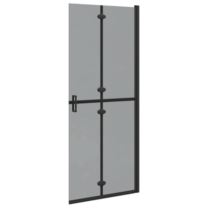 Walk-in shower wall Black and dark transparent 80 x 190 cm