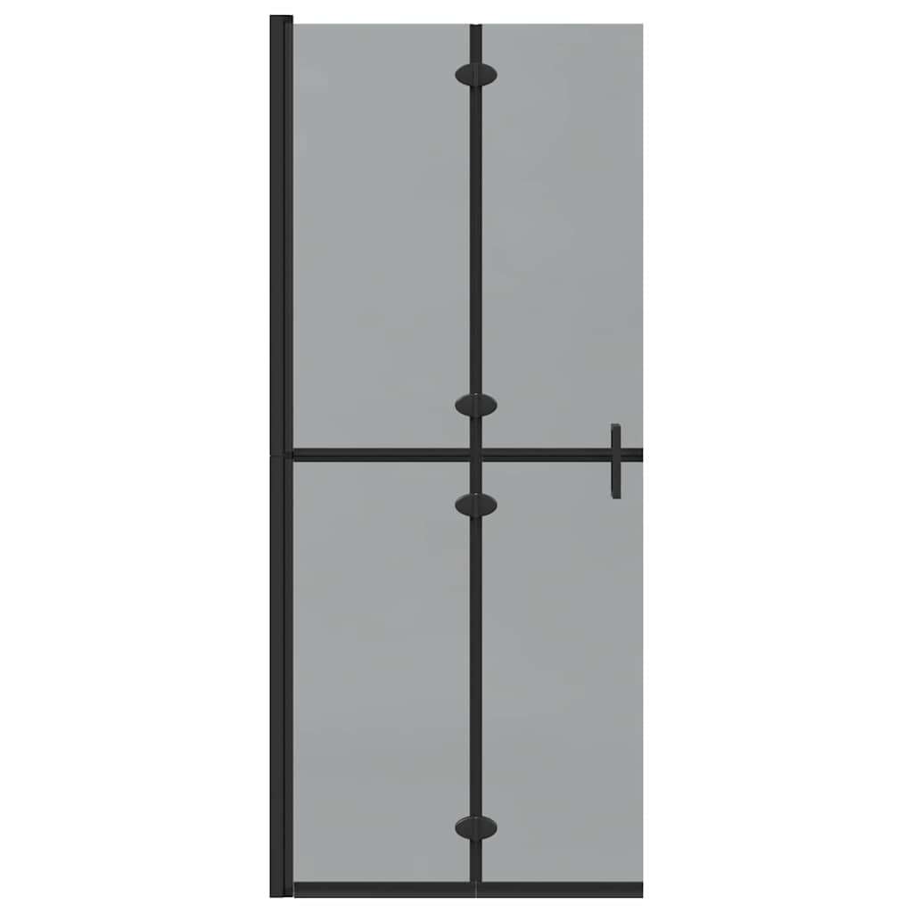 Walk-in shower wall Black and dark transparent 80 x 190 cm