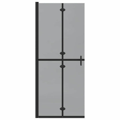 Walk-in shower wall Black and dark transparent 80 x 190 cm