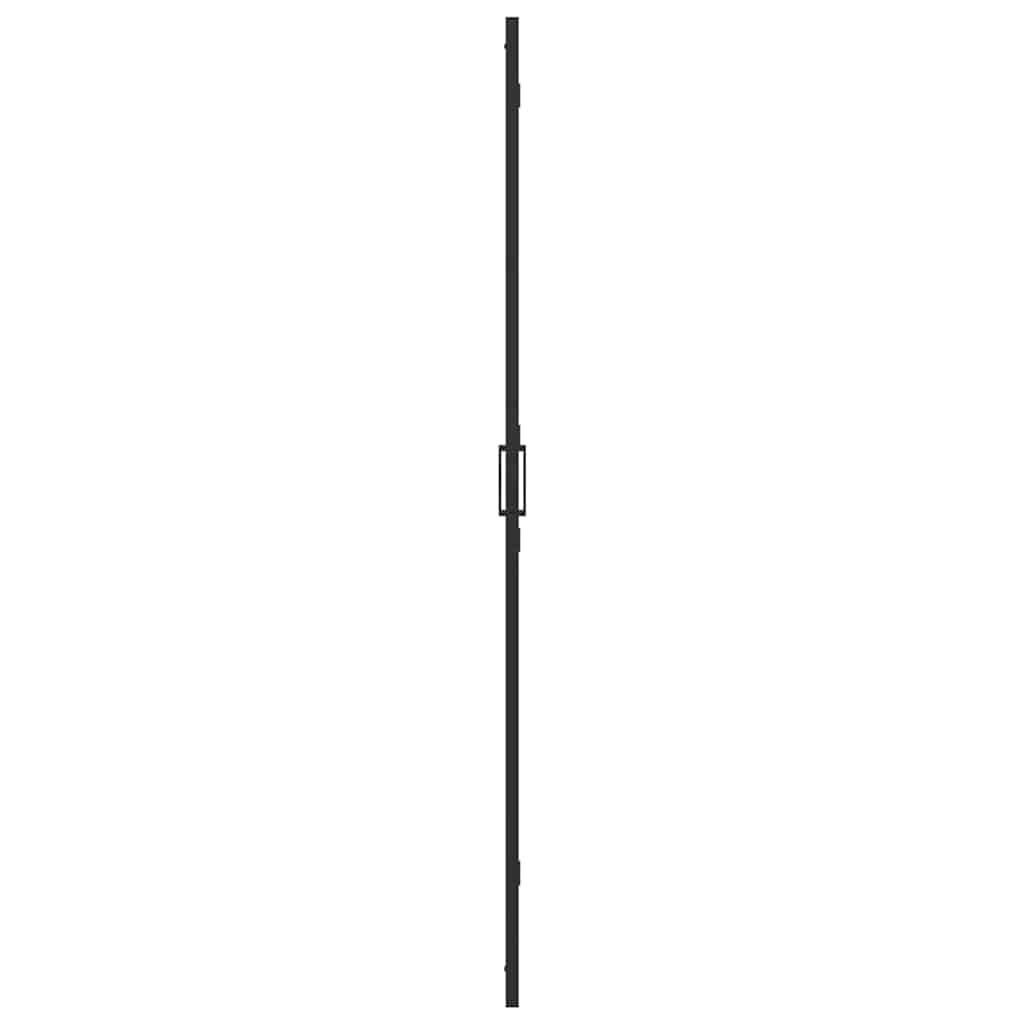 Walk-in shower wall Black and dark transparent 80 x 190 cm