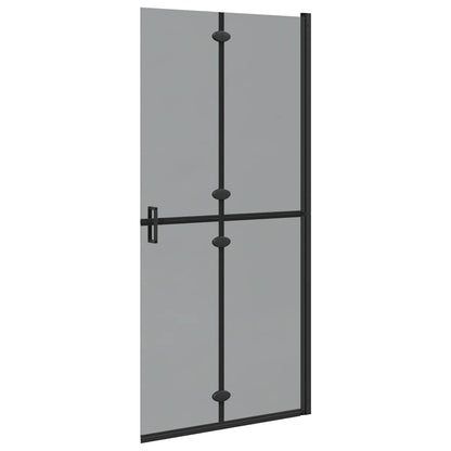 Walk-in shower wall Black and dark transparent 90 x 190 cm