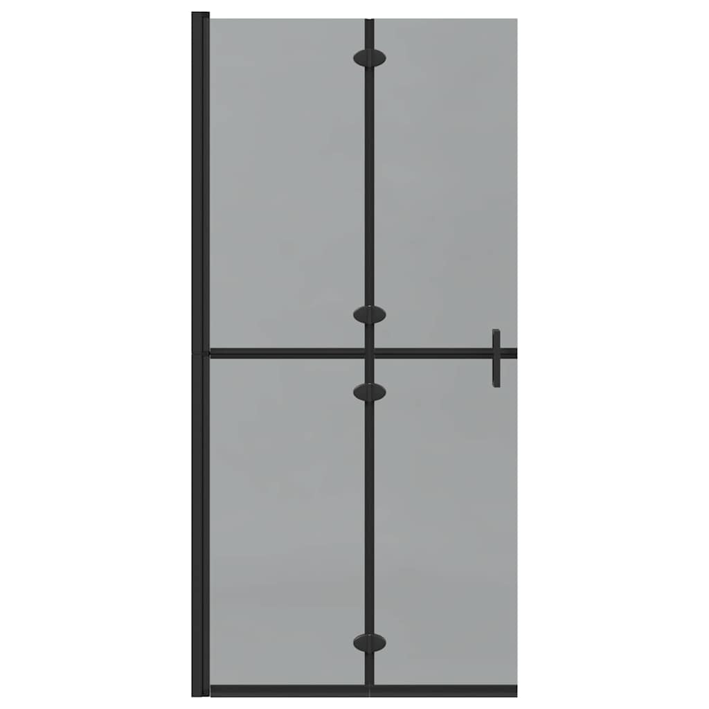 Walk-in shower wall Black and dark transparent 90 x 190 cm