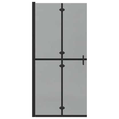 Walk-in shower wall Black and dark transparent 90 x 190 cm