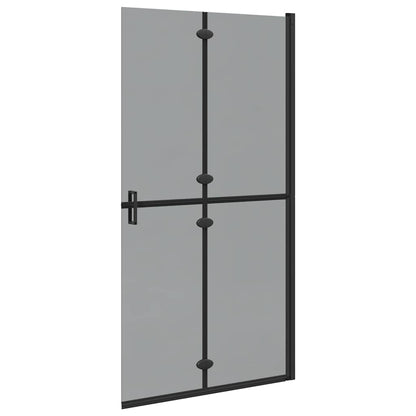 Walk-in shower wall Black and dark transparent 100 x 190 cm