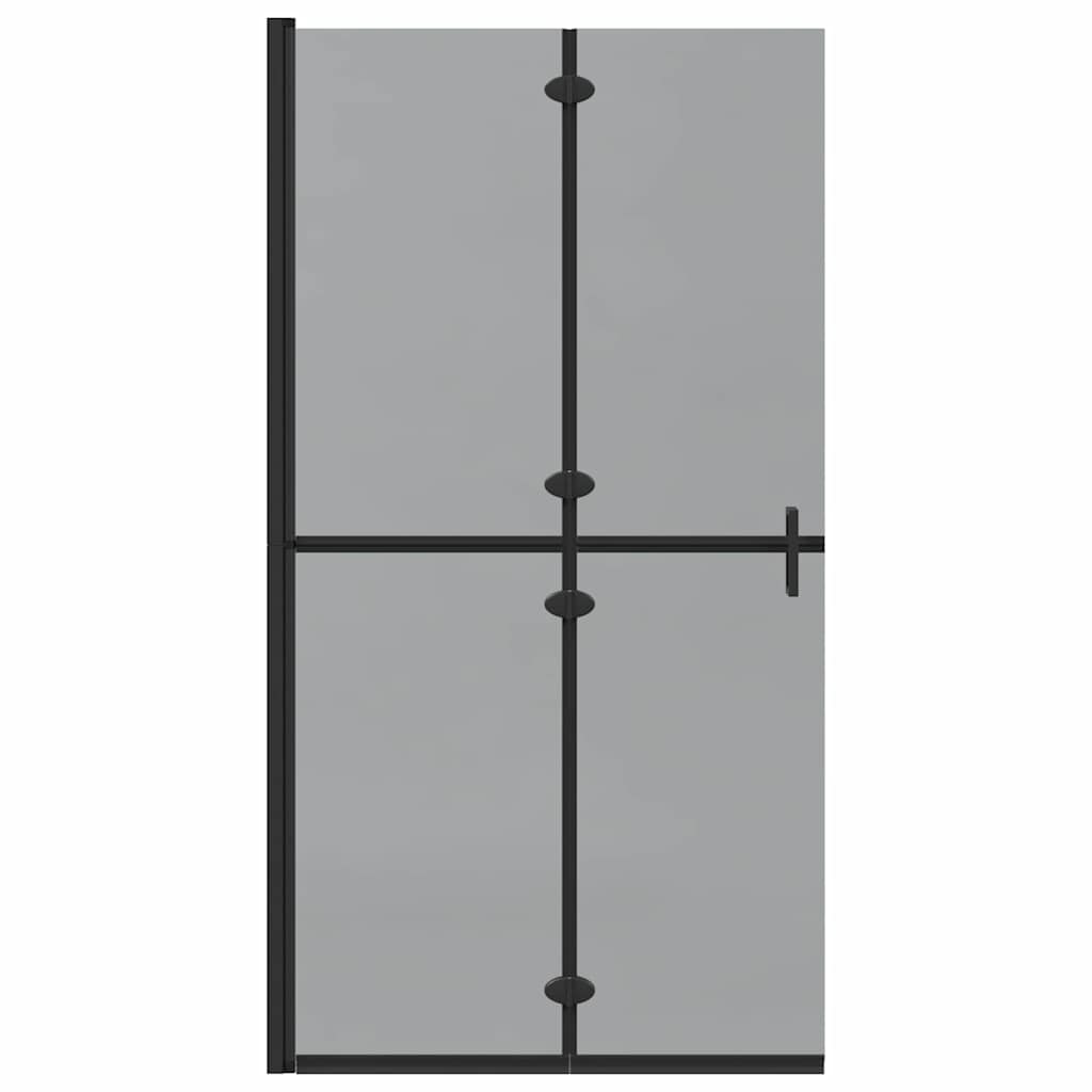 Walk-in shower wall Black and dark transparent 100 x 190 cm