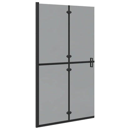Walk-in shower wall Black and dark transparent 110 x 190 cm