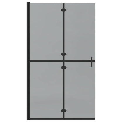 Walk-in shower wall Black and dark transparent 110 x 190 cm