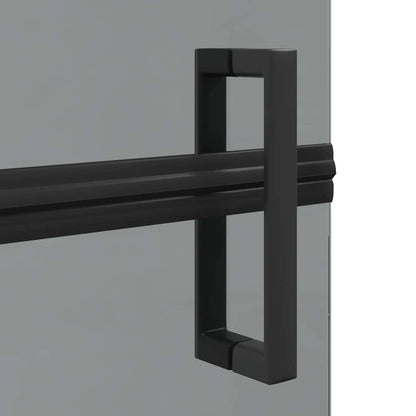 Walk-in shower wall Black and dark transparent 120 x 190 cm