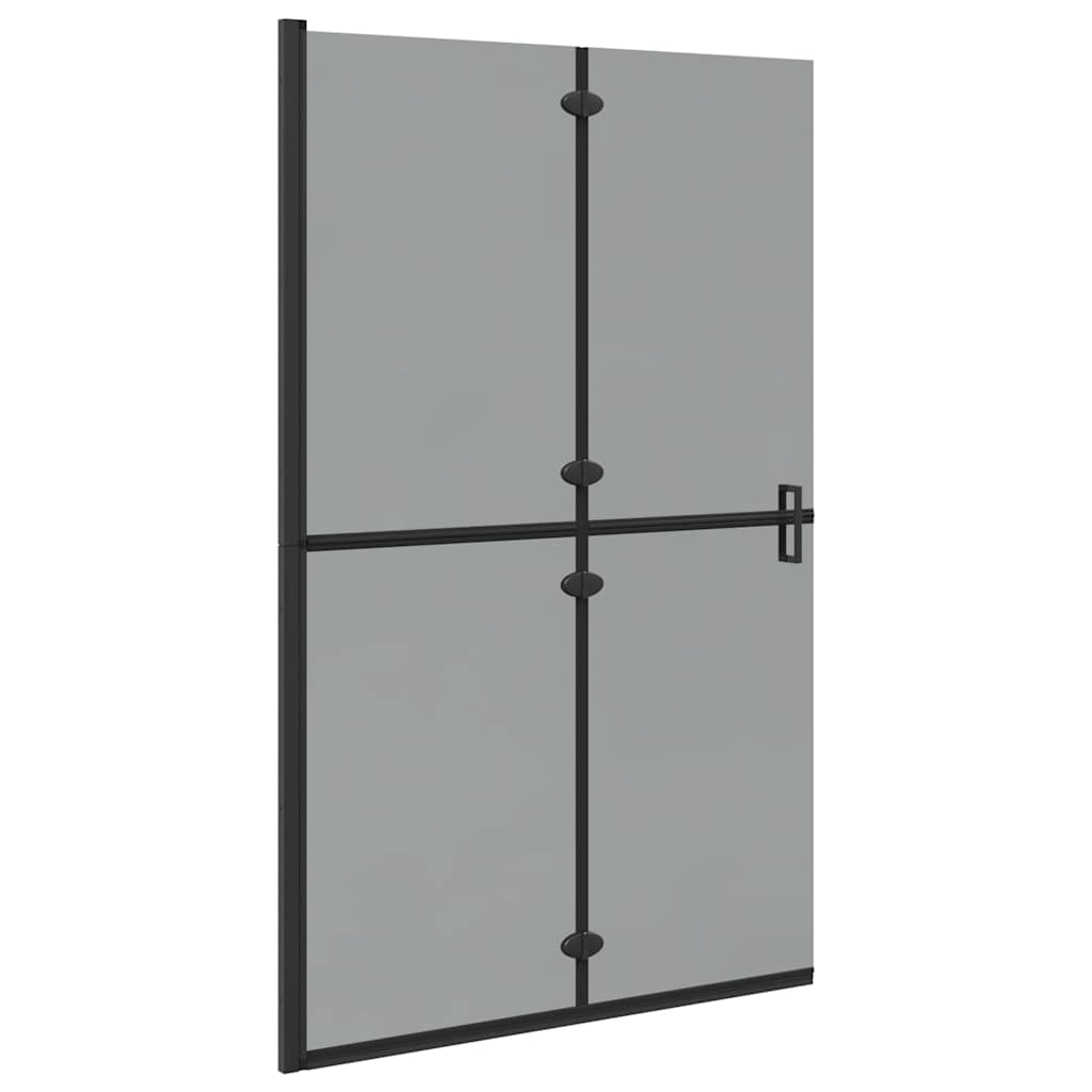 Walk-in shower wall Black and dark transparent 120 x 190 cm