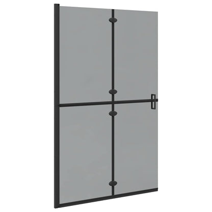 Walk-in shower wall Black and dark transparent 120 x 190 cm