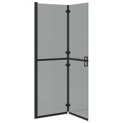 Walk-in shower wall Black and dark transparent 120 x 190 cm