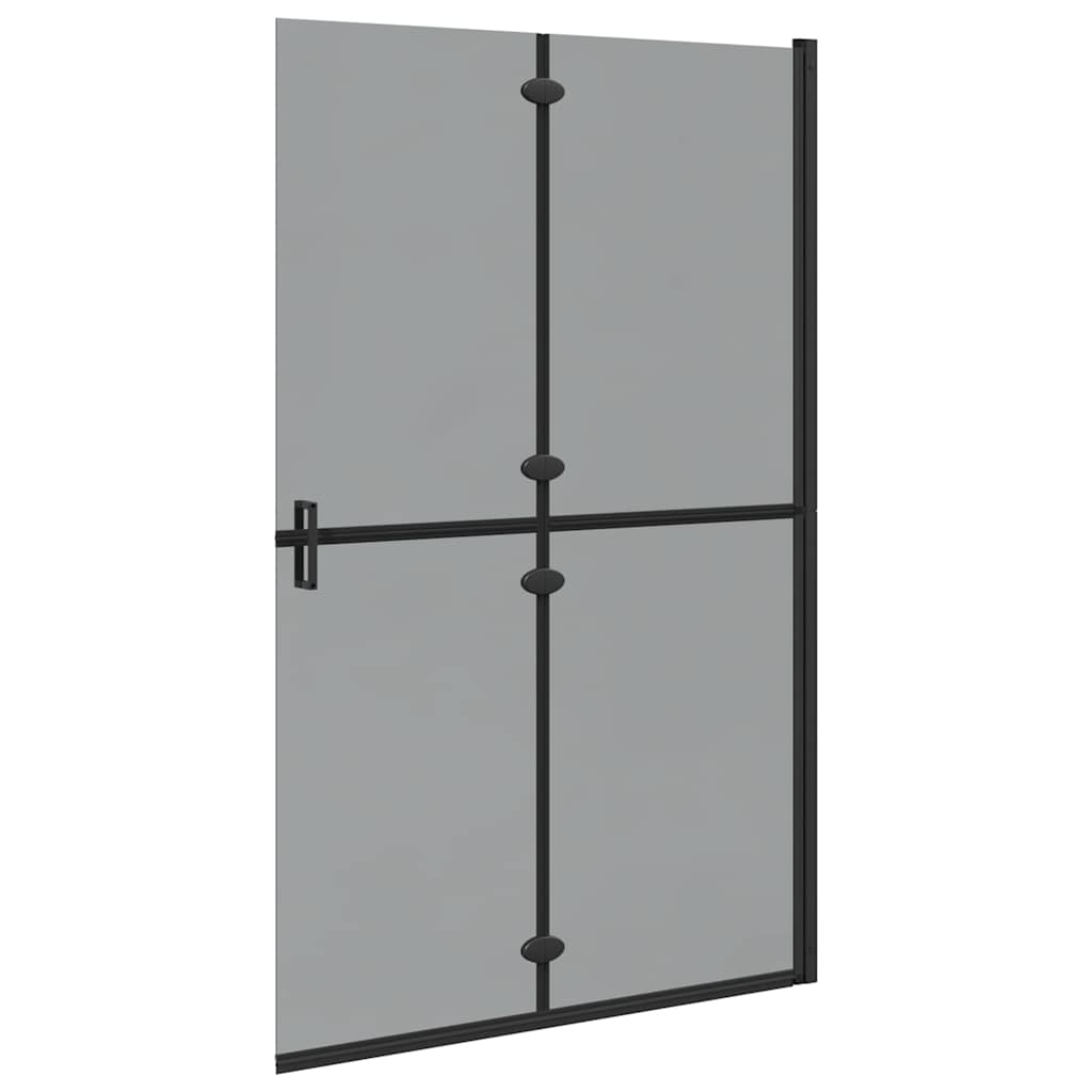 Walk-in shower wall Black and dark transparent 120 x 190 cm