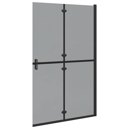 Walk-in shower wall Black and dark transparent 120 x 190 cm