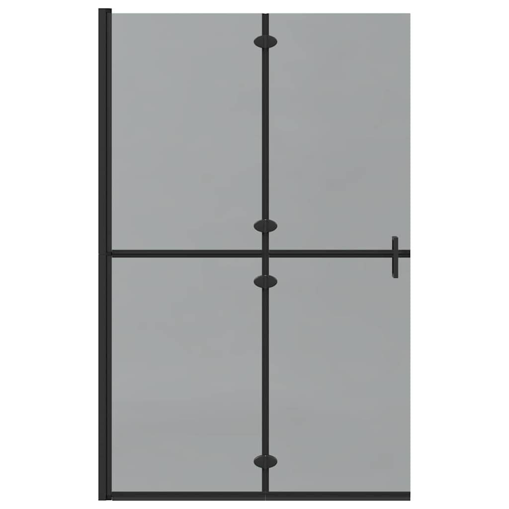 Walk-in shower wall Black and dark transparent 120 x 190 cm
