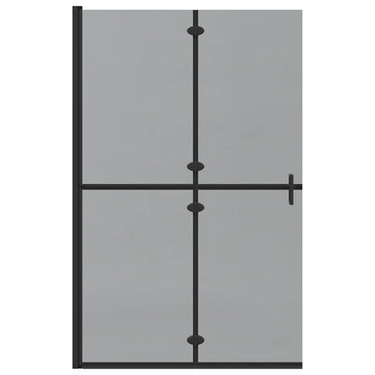 Walk-in shower wall Black and dark transparent 120 x 190 cm